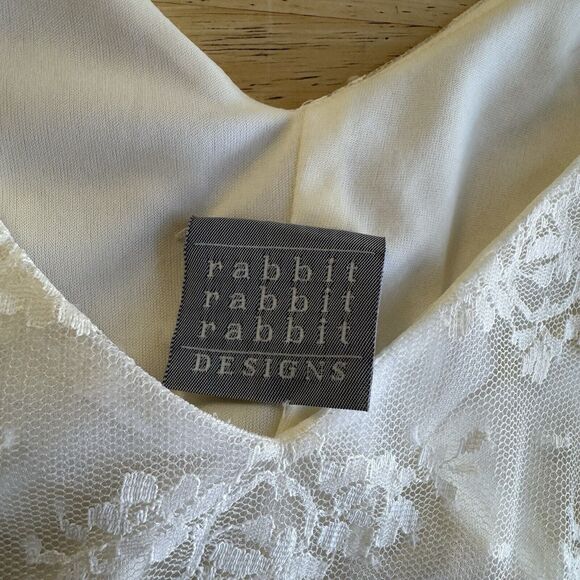 Ivory Lace Overlay Dress 2pc. Fairy Vintage Wedding By Rabbit Designs Misses 16 - Picture 11 of 16